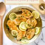 titled graphic of chicken piccata.