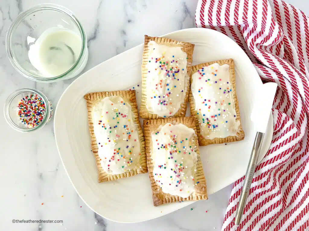 showing frosted hand-pies decorated with pareils