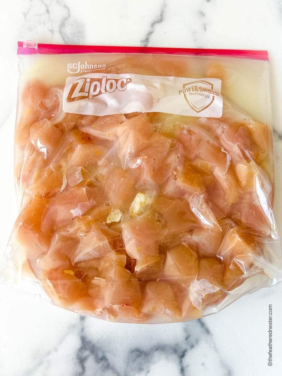 raw chicken in brine for copycat Chick Fil A recipe.