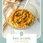 titled graphic: how to cook red lentils