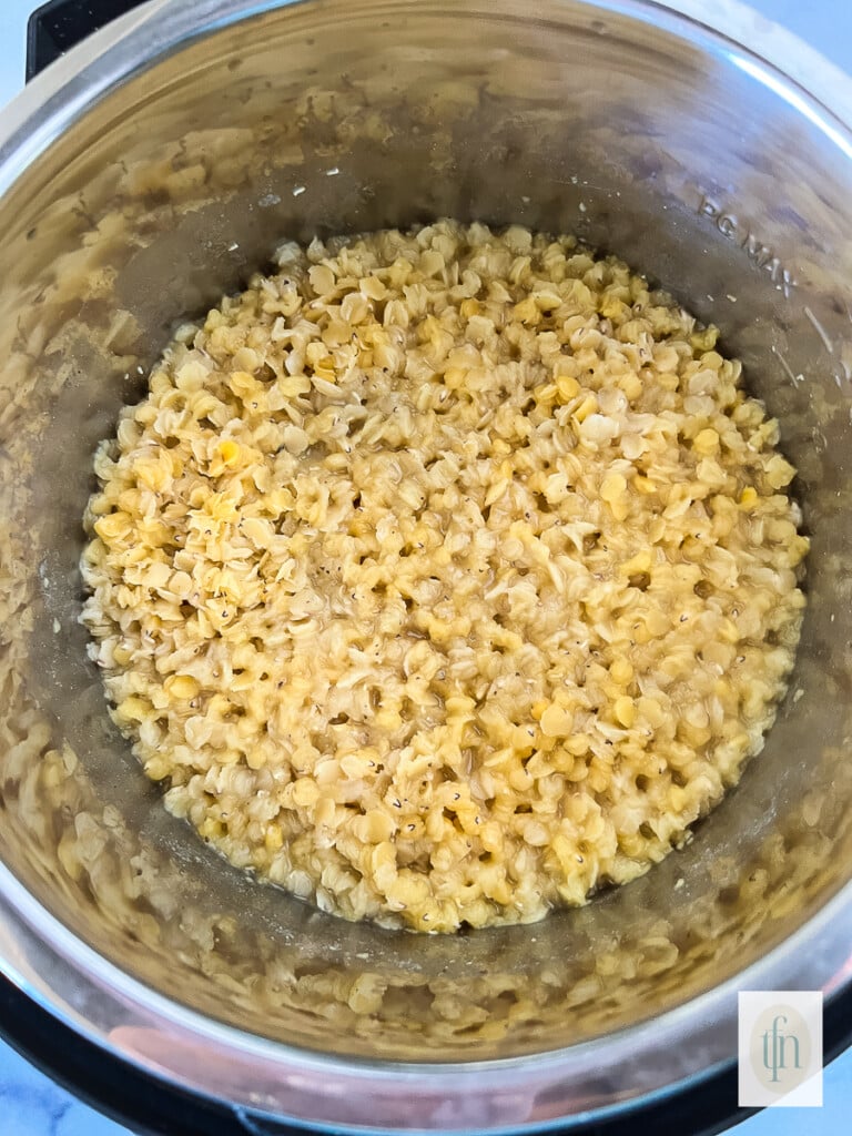 Cooking lentils in an Instant Pot.