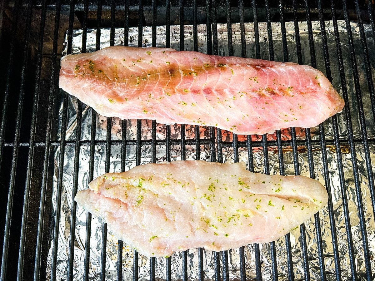 Image shows how to grill rockfish.