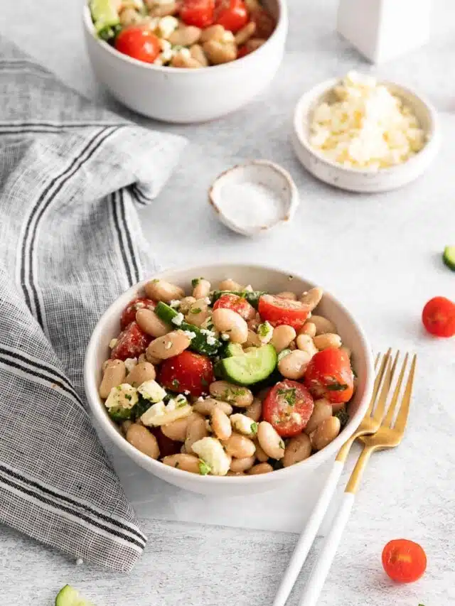 Healthy Tuscan Bean Salad
