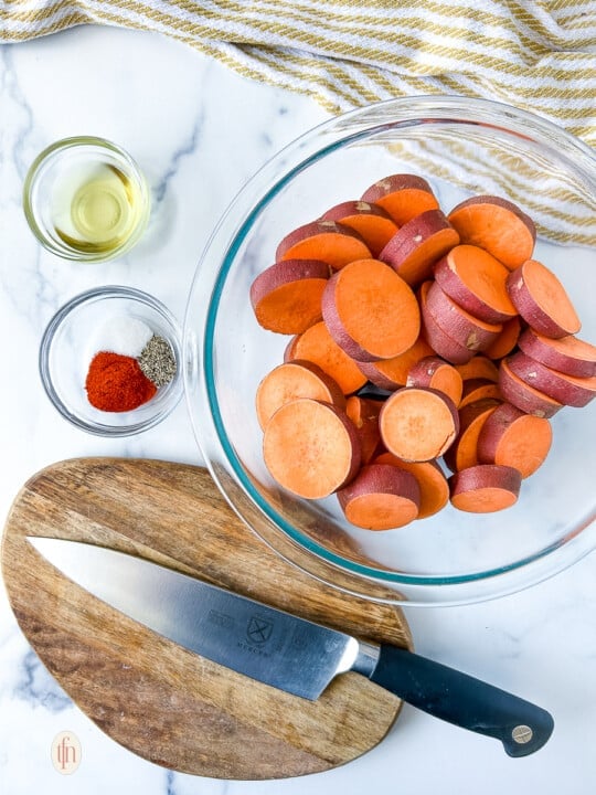 Baked Sweet Potato Slices - The Feathered Nester