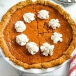 Carrot pie with whipped cream topping.