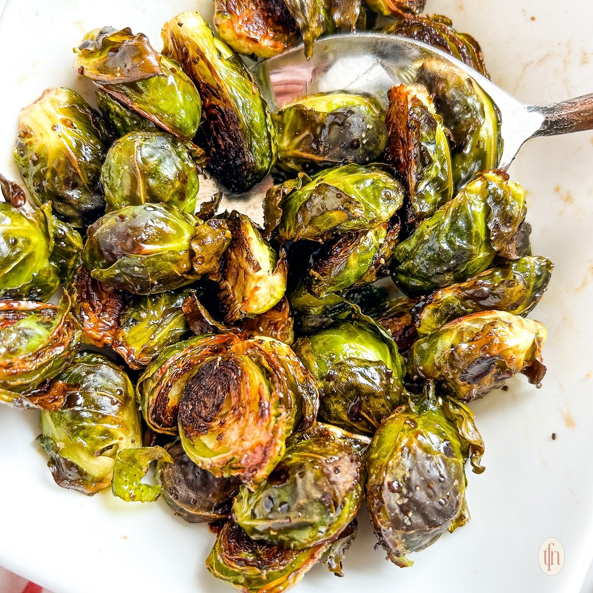 Candied Maple Balsamic Brussel Sprouts.