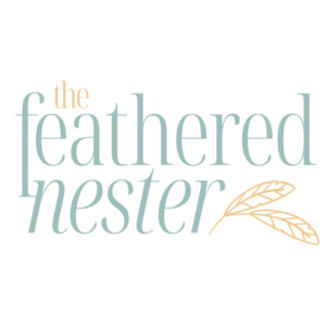 Logo for The Feathered Nester recipe website.