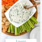 Titled graphic for Knorr spinach dip recipe.