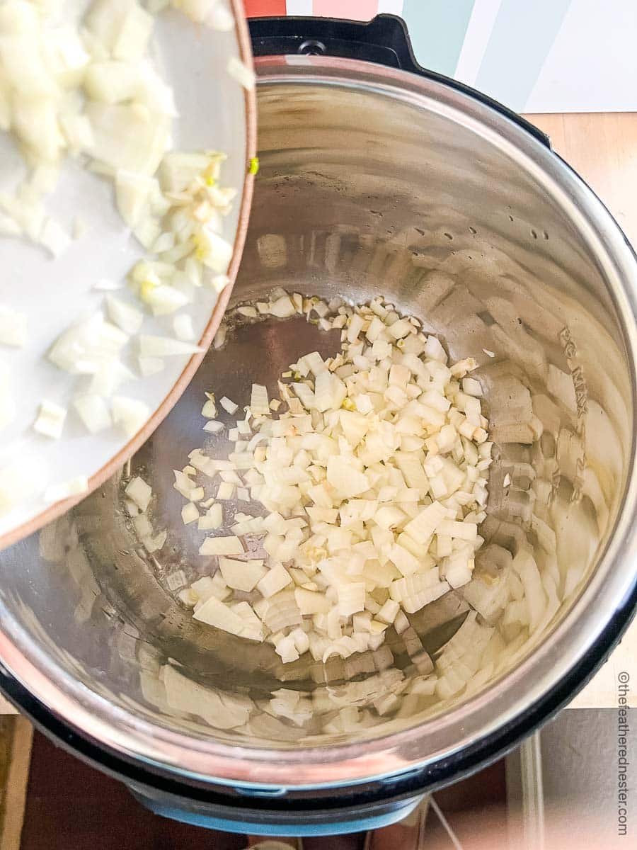 Onions in the Instant Pot.