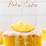 Titled graphic image for lemon cake recipe.