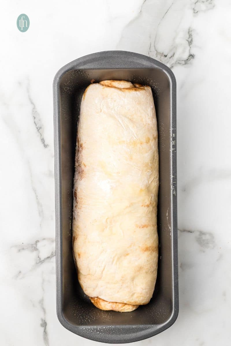 A pan of unbaked dough.