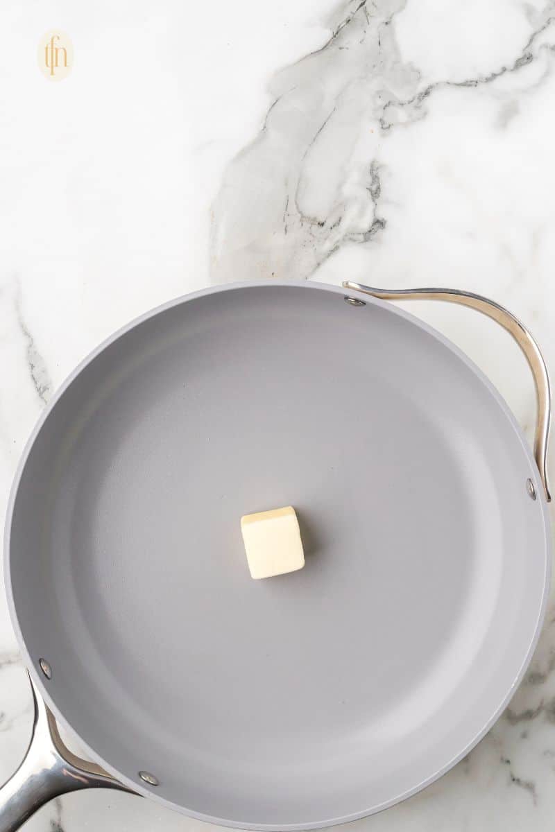 A pan with butter.
