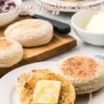 Titled graphic image for English muffin recipe.