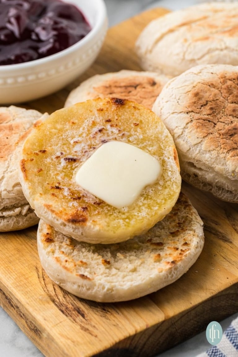 Sourdough English Muffin Bread - The Feathered Nester
