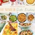 Titled graphic collage of 10 summer side dishes.