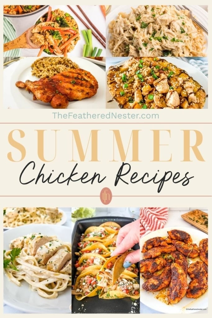 Titled graphic collage of 7 chicken dinner images.
