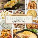 Titled graphic collage of 12 appetizer images.