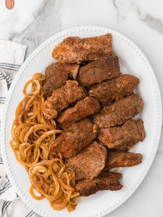 a platter of Slow Cooker Country Style Ribs.