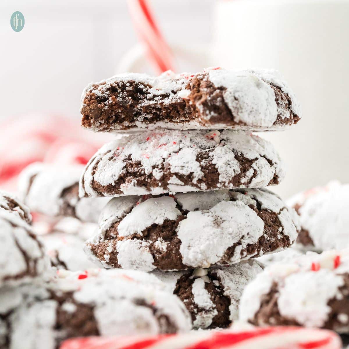 an image of chocolate crinkle cookies recipe.