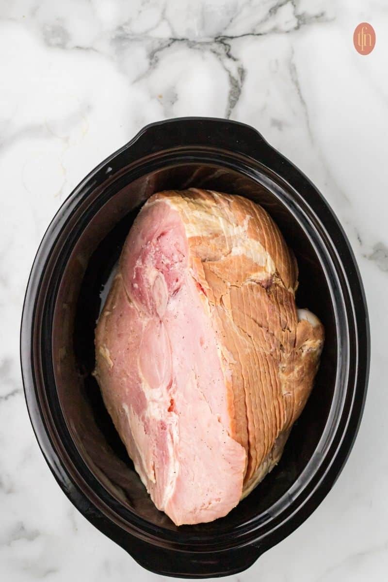 a ham in a small microwave safe bowl.