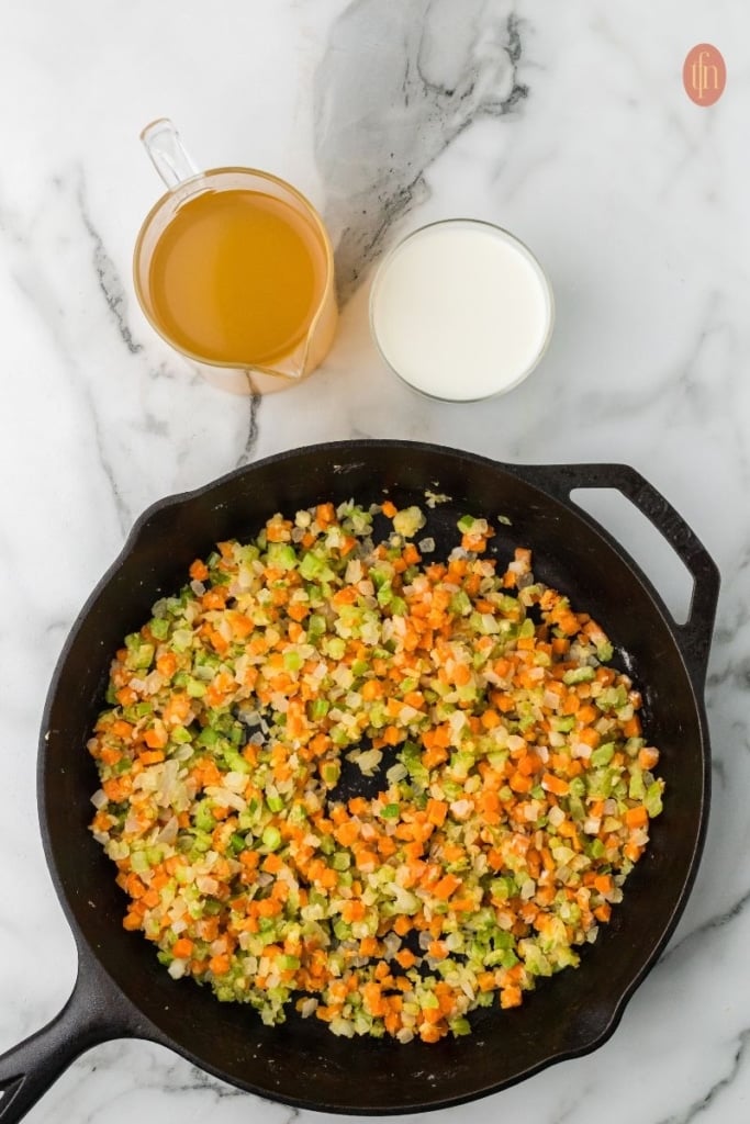 chicken pot pie with biscuit topping ingredients.