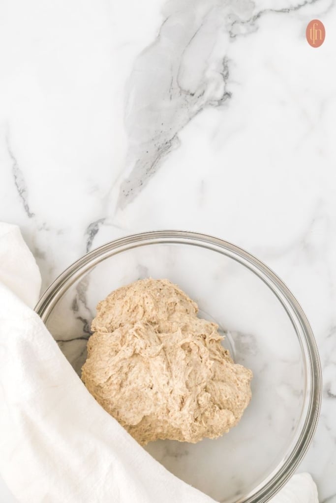 a dough in a bowl.