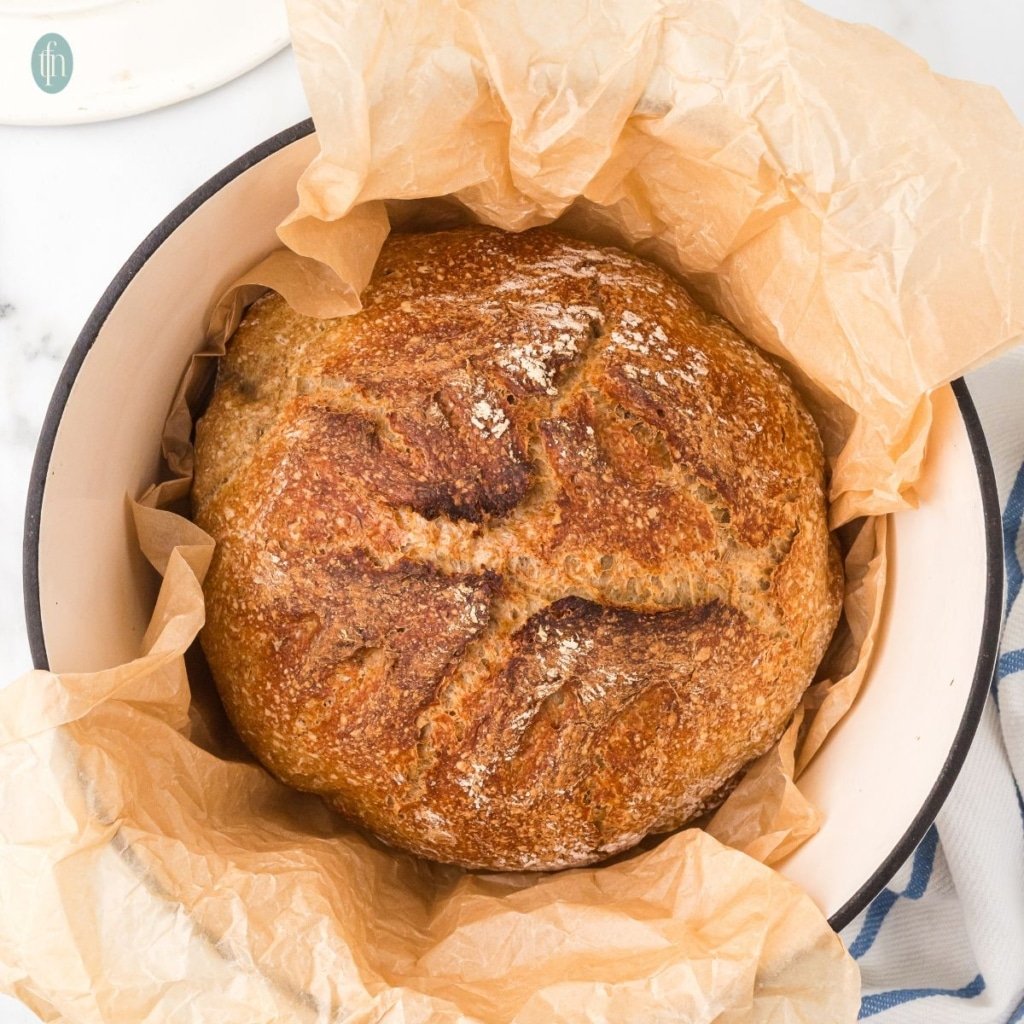 a bowl of sourdough bread rye recipe.