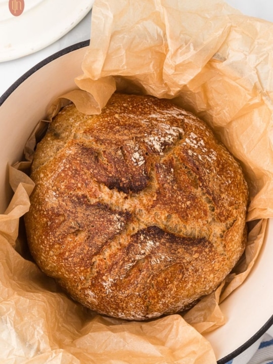 a bowl of sourdough bread rye recipe.