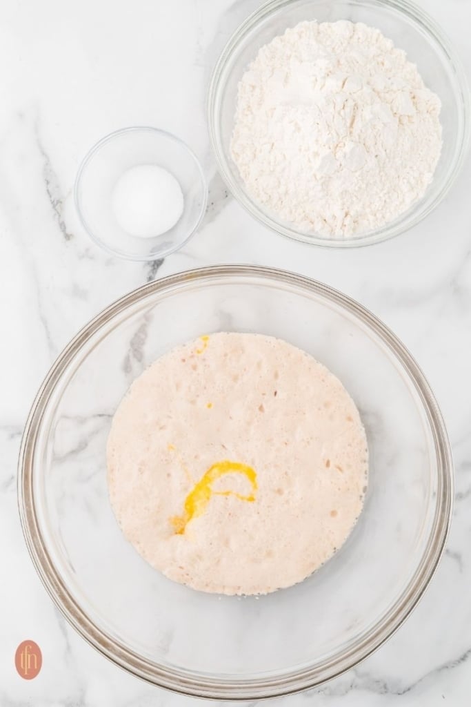 quick pizza dough ingredients.