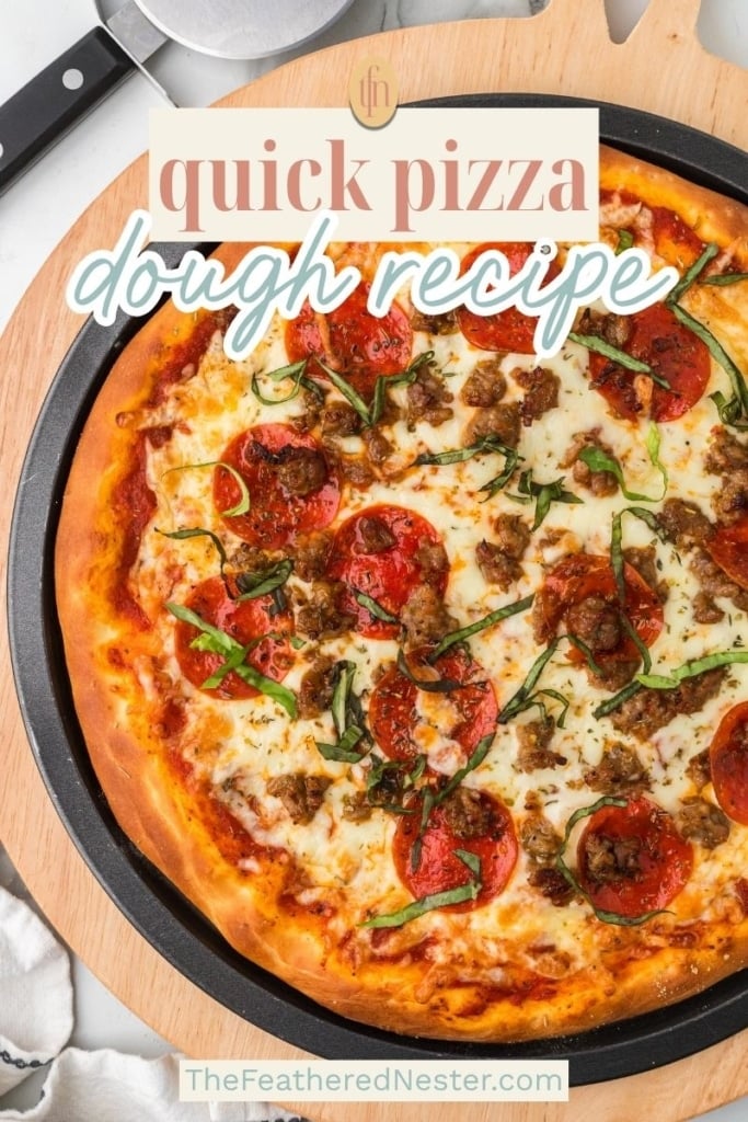 a graphic pin image for pizza dough.