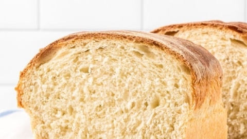 a close up shot of soft sourdough sandwich bread.