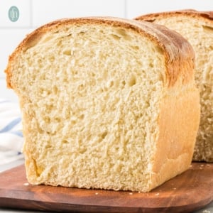 a close up shot of soft sourdough sandwich bread.