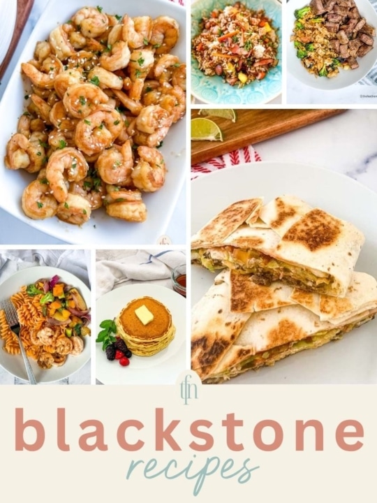 Titled graphic collage for Blackstone Griddle Recipes.