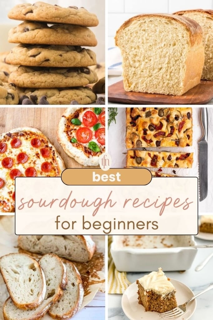 Best Sourdough Recipes for Beginners collage.