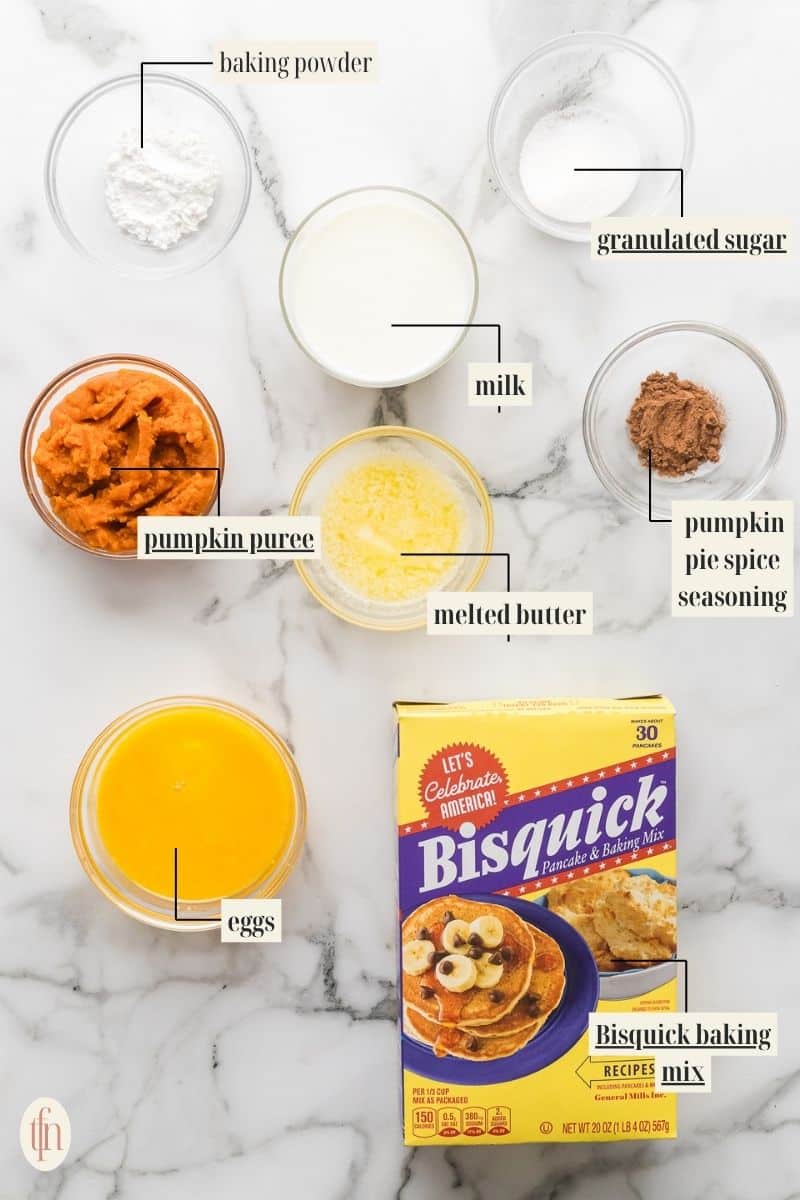 pumpkin pancakes ingredients.